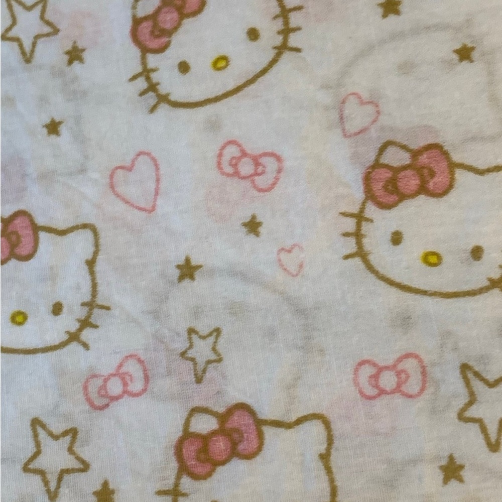 Hello Kitty White and Pink Twin XL Sheets Set